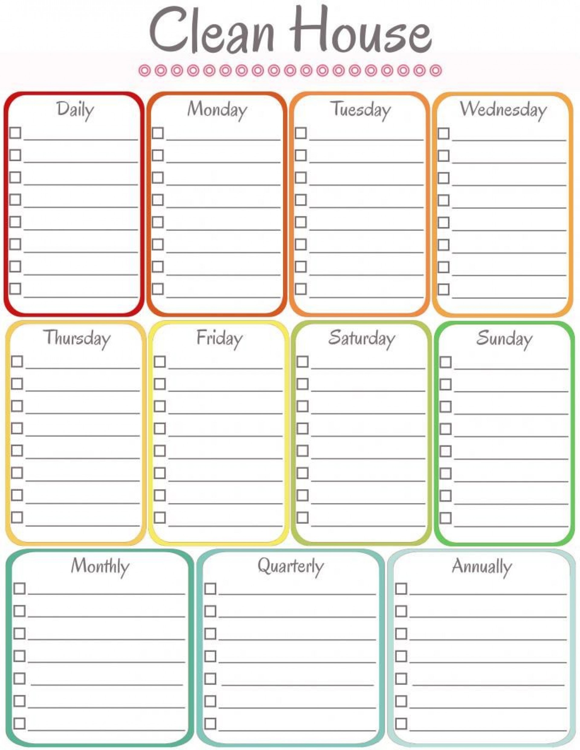 Clean Template Monday To Firday Calendar Template Printable