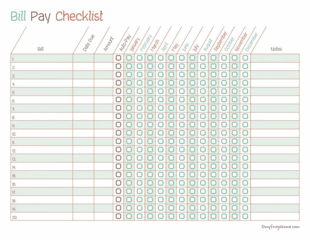 Monthly Bill Payment Calendar Template | Calendar Template Printable