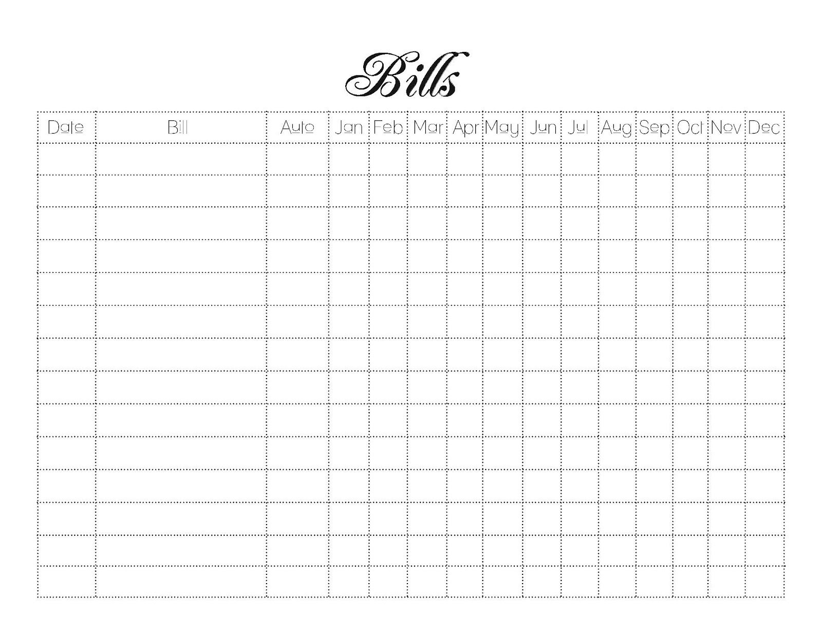 027 Blank Spreadsheet Printable New Template Free Monthly-Blank Template To List Monthly Billd