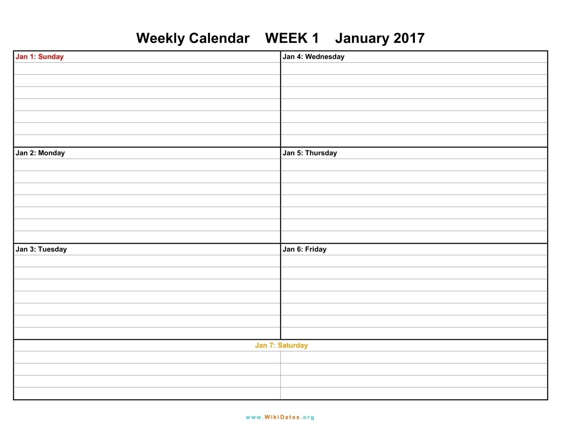 1 Week Blank Calendar Template | Template Calendar Printable-1 Week Blank Calendar Printable