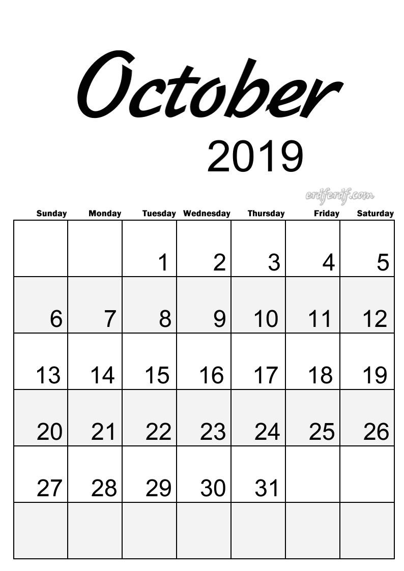 10 October Simple Elegance Calendar 2019 Beautiful-October 2020 8.5 X 14 Landscape Editable Printable Calendar Templates