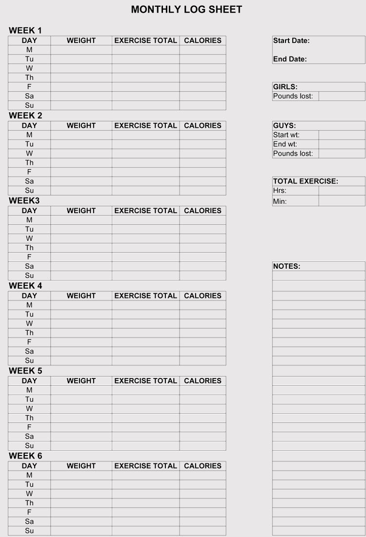 Monthly Sign Up Sheet Templates Calendar Template Printable