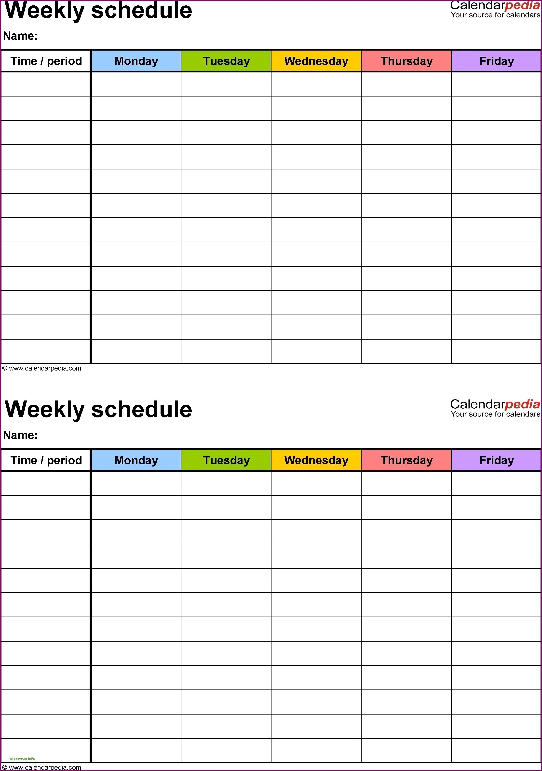 12 Hour Schedule Templates Calendar Template Printable