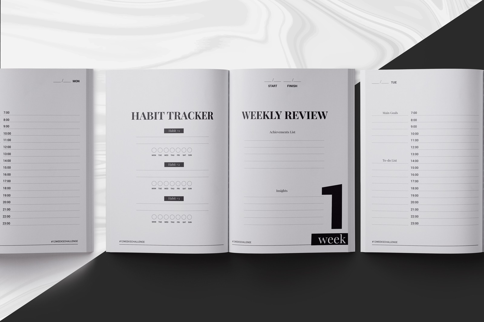 12 Weeks Planner Indesign Template In Brochure Templates On-Planner Templates For Indesign