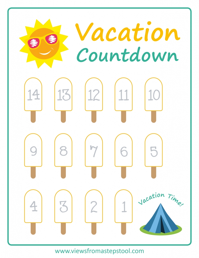 13 Fabulous Vacation Countdown Calendars | Kittybabylove-Printable Holiday Countdown Calendar Template