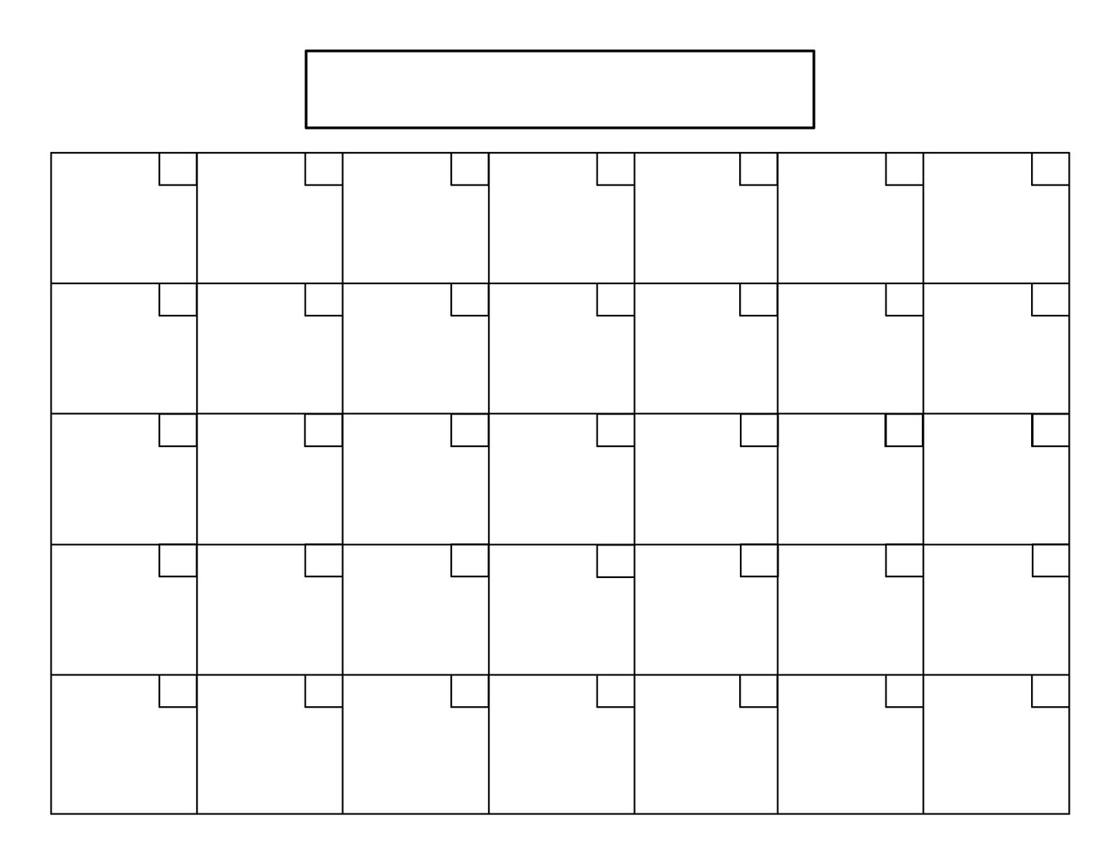 15 Calendar Grid Template Images - Blank Calendar Grid-Free Printable Blank Calendar Grid