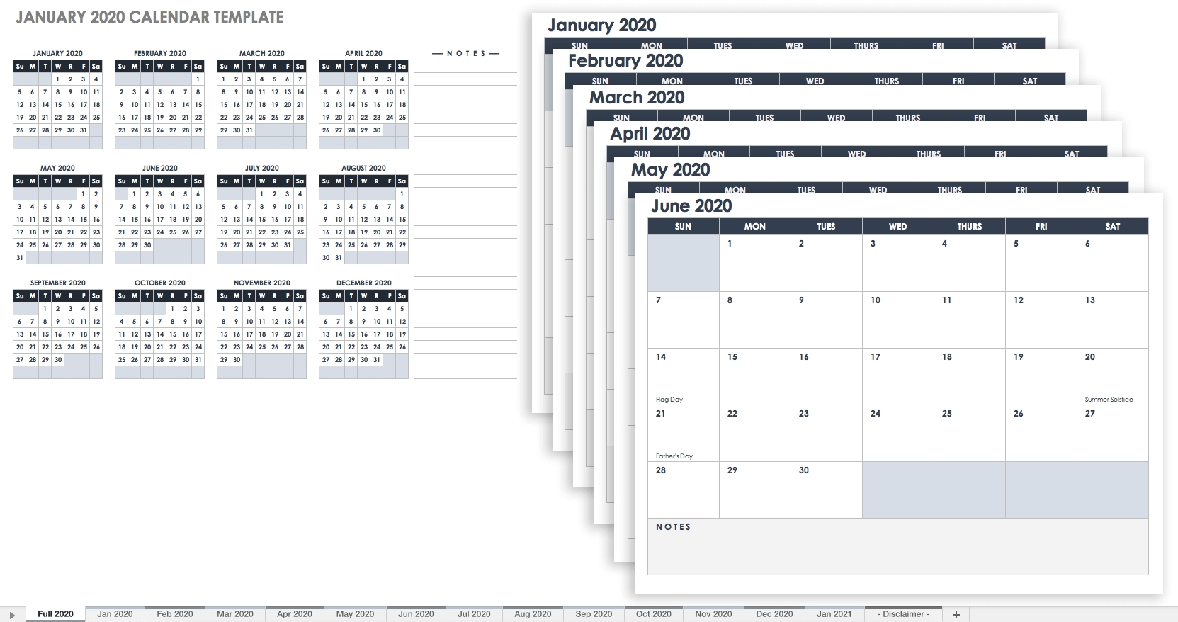 15 Free Monthly Calendar Templates | Smartsheet-Calendar 2020 Monthly Business And Next Month