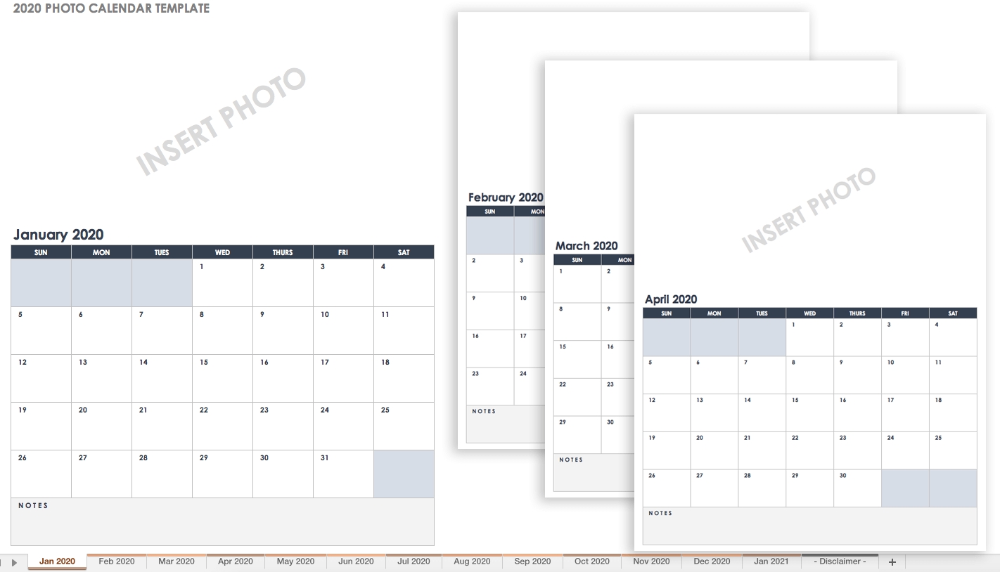 15 Free Monthly Calendar Templates | Smartsheet-Monthly Calendar Starts On Monday