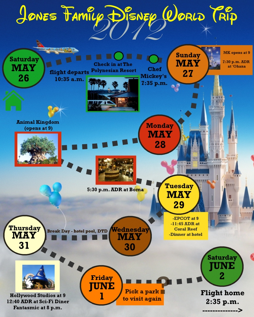 2 Custom Disney World Itinerary Templates | Disney | Disney-Custom Disney World Itenerary Template