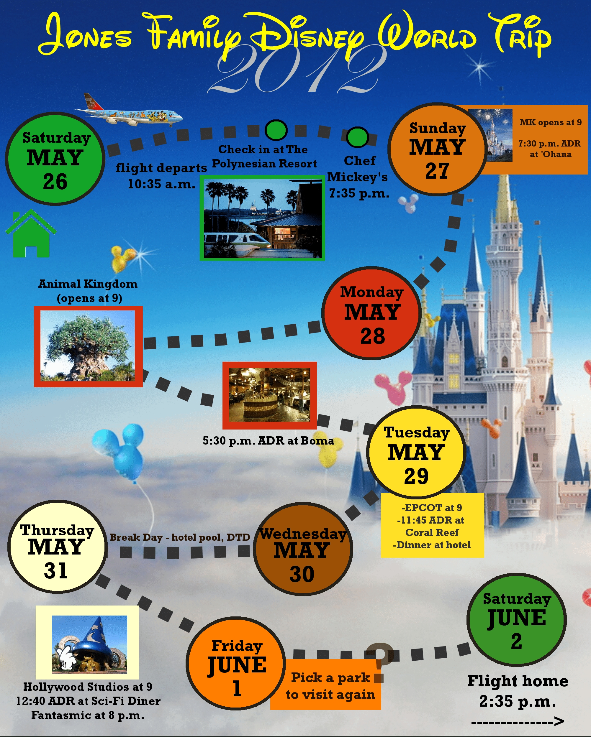 2 Custom Disney World Itinerary Templates | Wdw Prep School-Disney Itinerary Template Word