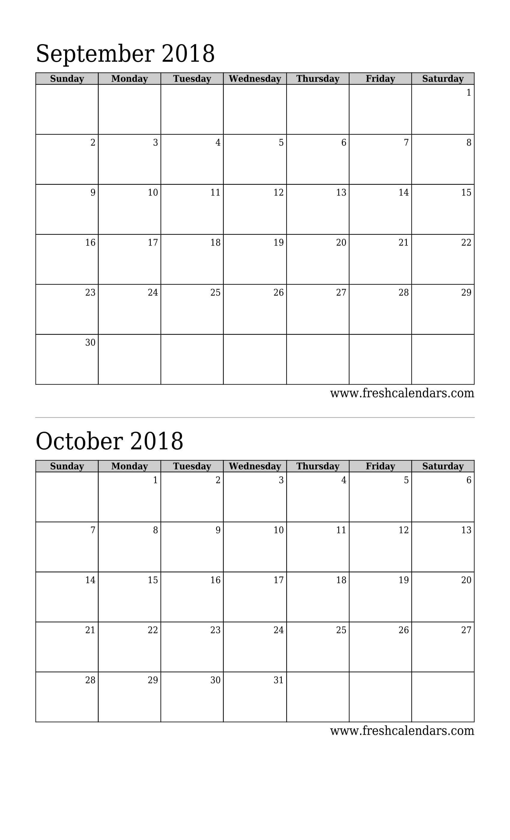 2 Month Calendar August September 2019 • Printable Blank-2 Month Calendar Template Printable