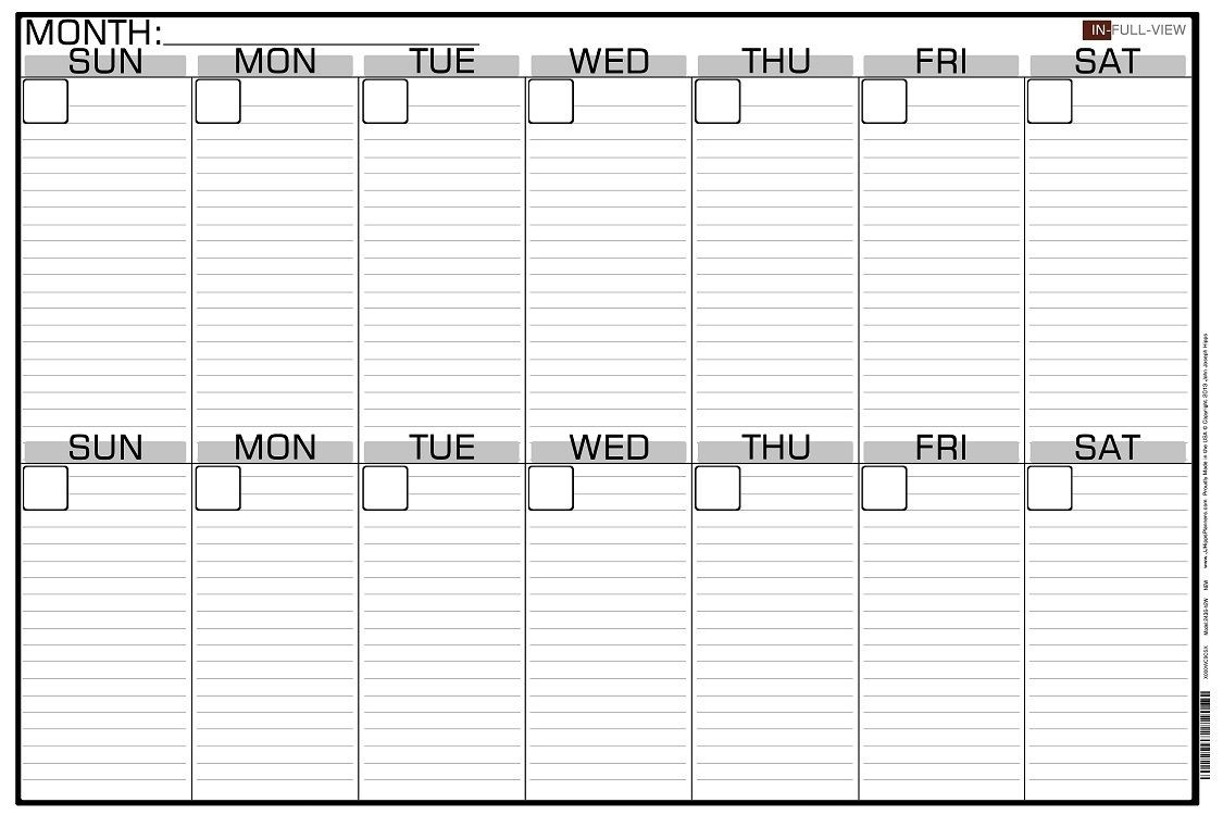 2 Week Blank Calendar Calendar Printable Free Free 2 Week-Blank Calender Two Weeks