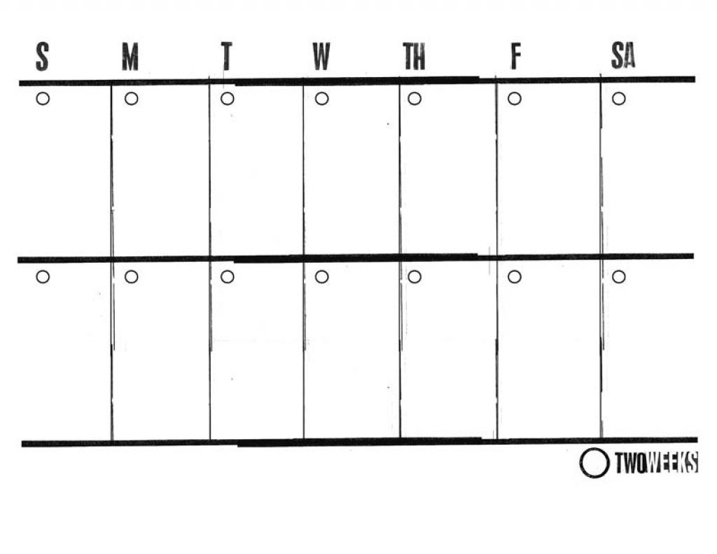 2 Week Calendar Printable Free | Calendar Printing Example-Two Week Schedule Template