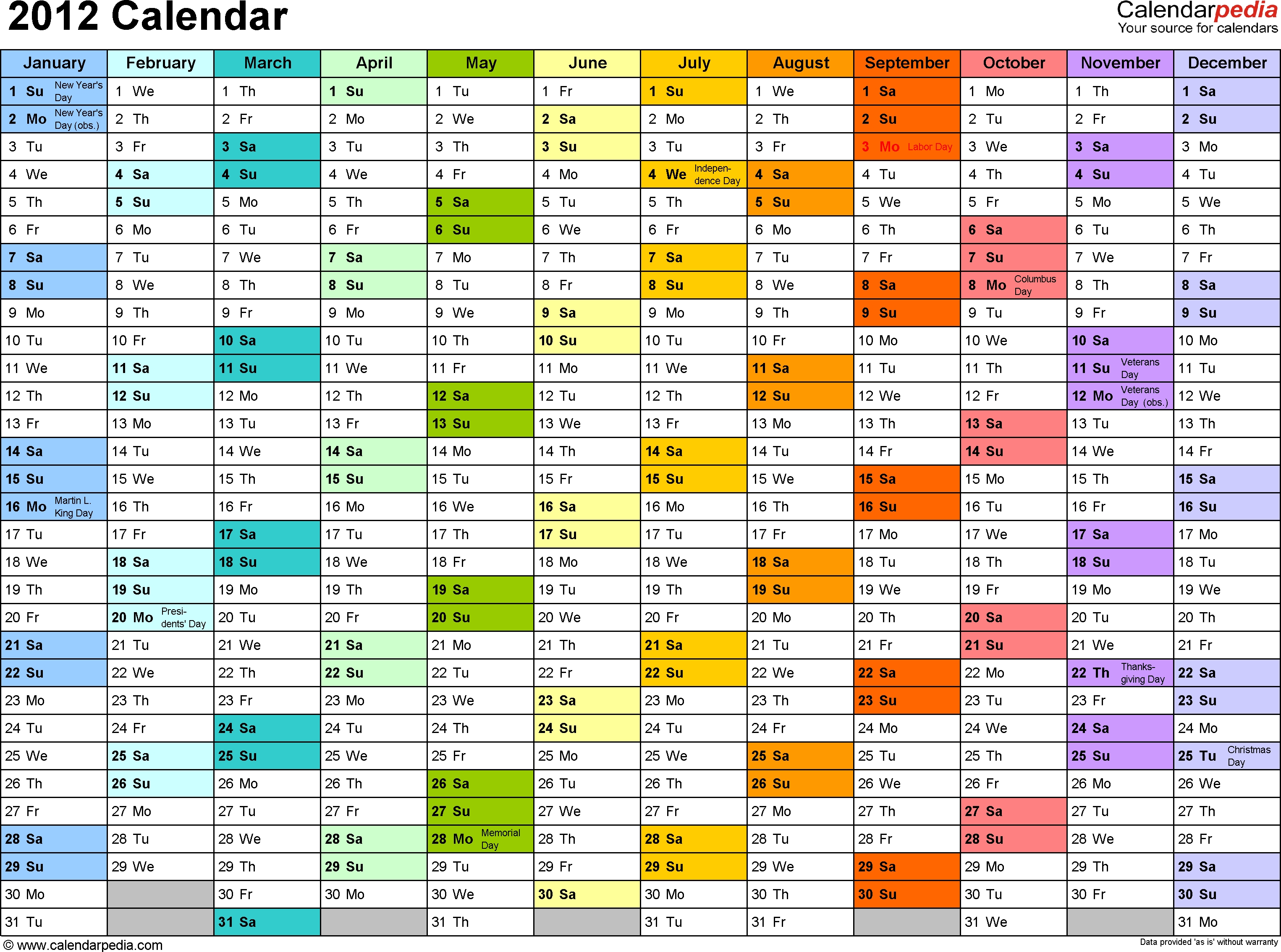 2012 Calendar Word - 10 Free Printable Word Templates (.docx)-Word Monthly Calendar Template Word 2010