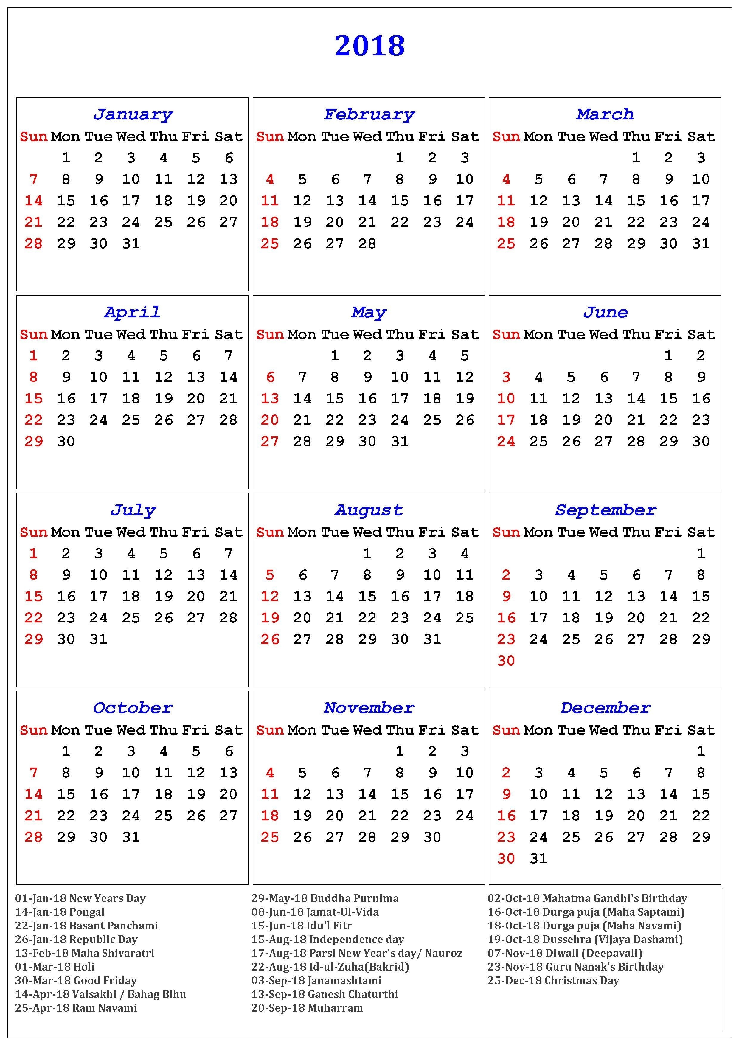 2018 Calendar Of Holidays | November Calendar | November-List Of Holidays 2020