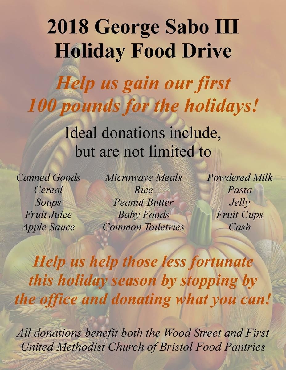 2018 Holiday Food Drive-Food Holidays In The U.s