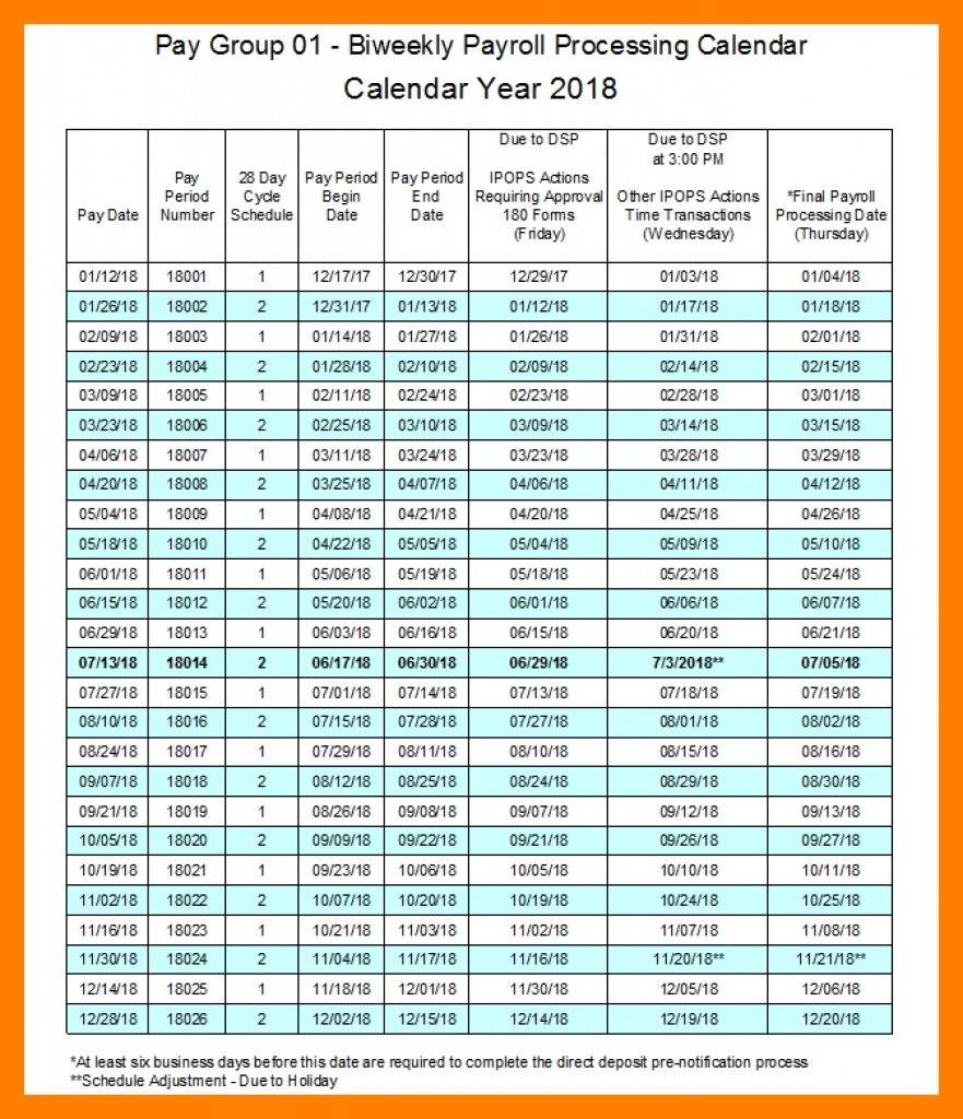 Template For Semi Monthly Payroll Calendar 2020