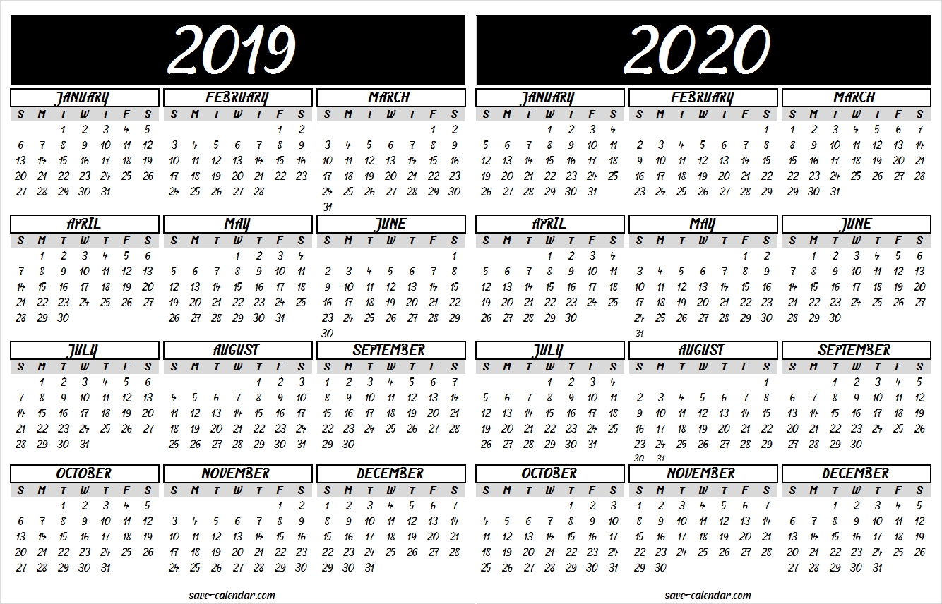 2019 2020 Calendar Printable | 2019 Calendar | Calendar 2020-Monthly Calendar 2020 Quran