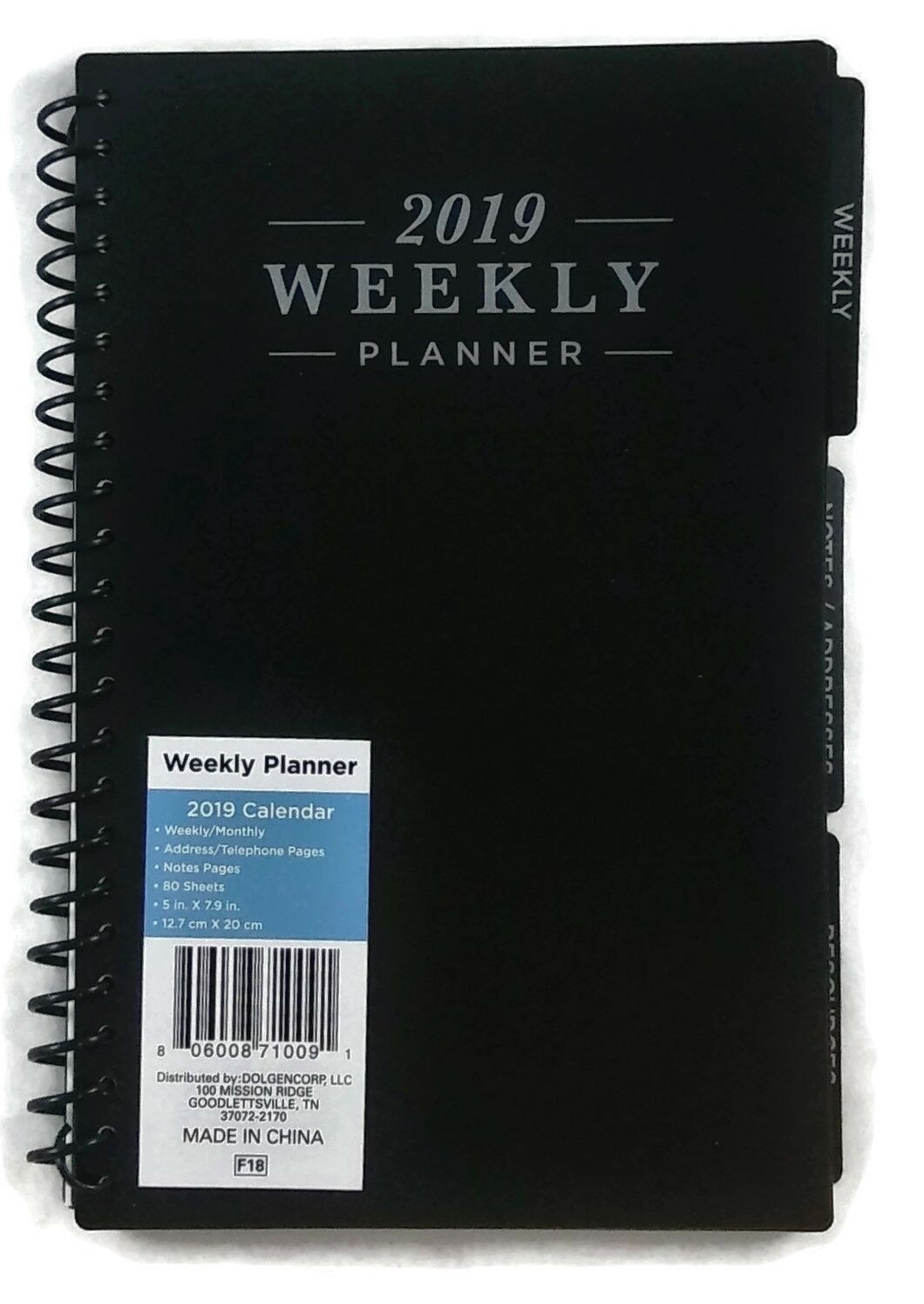 2019 Weekly Monthly Spiral Planner Calendar Organizer Agenda Purple 5&quot; X 8&quot;-5X8 Monthly Planner Calendar