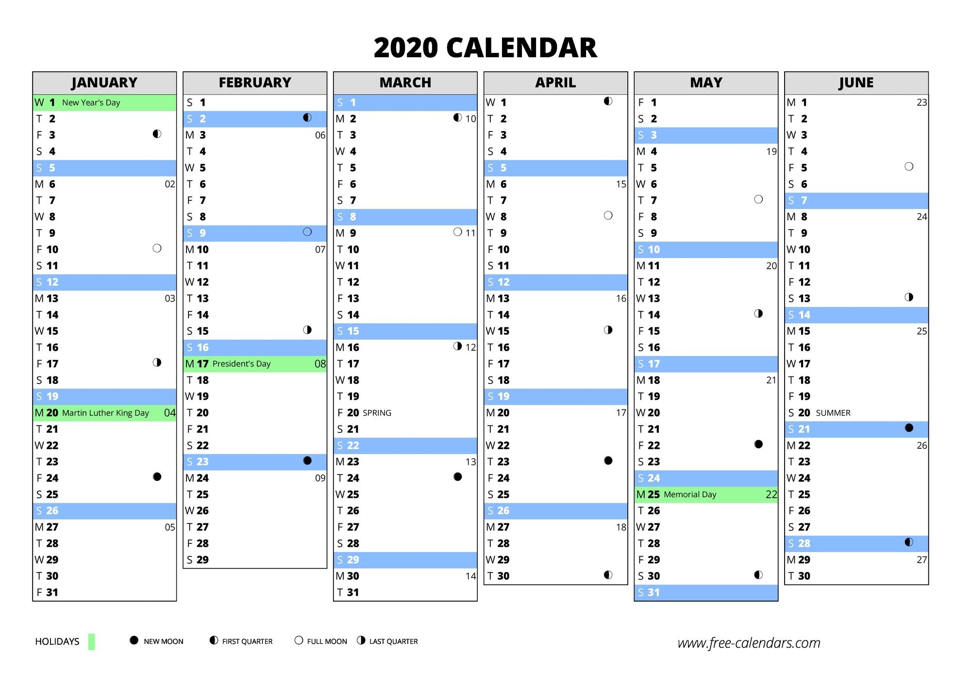 2020 Calendar ≡ Free-Calendars-Calendar Templates 2020 Week Numbers