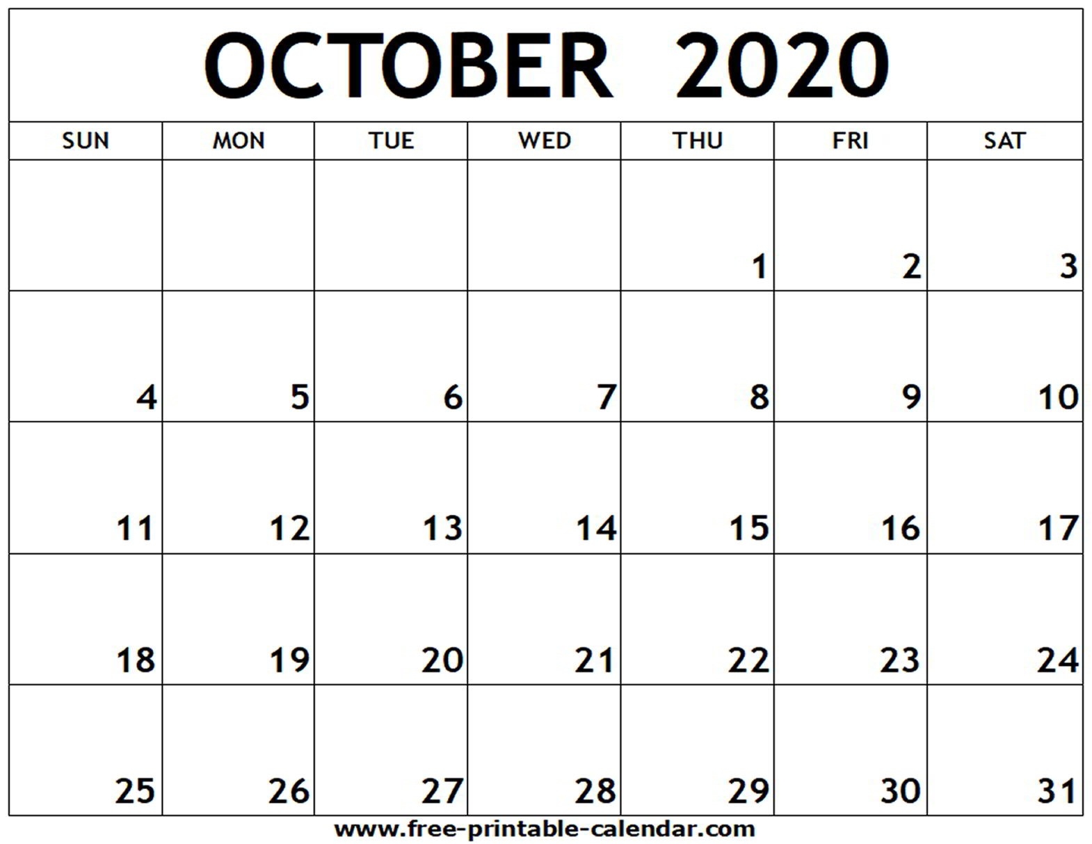 2020 Calendar October-Jewish Holidays Printable Calendar October 2020