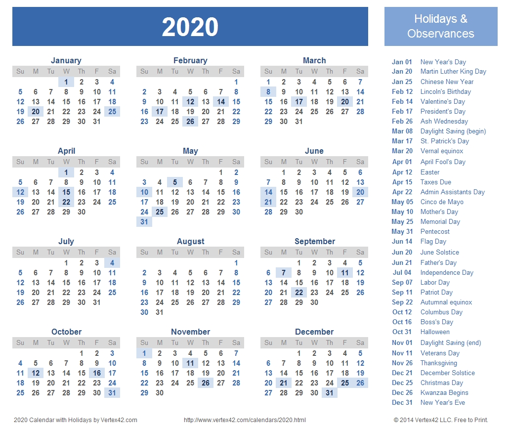 2020 Calendar Prints For Planning! | Planner | Calendar 2018-Calendar 2020 Holidays Hindi