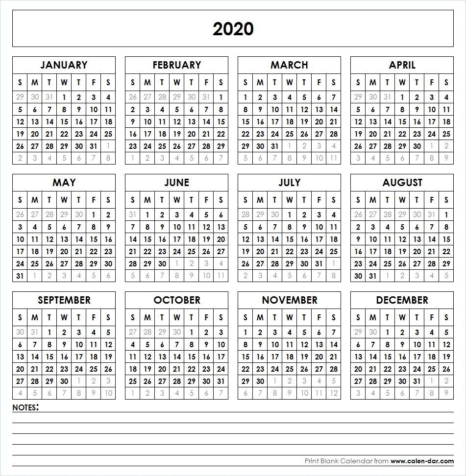 2020 Printable Calendar | Yearly Calendar | Calendar 2019-2020 Calendar Of National Holidays Printable