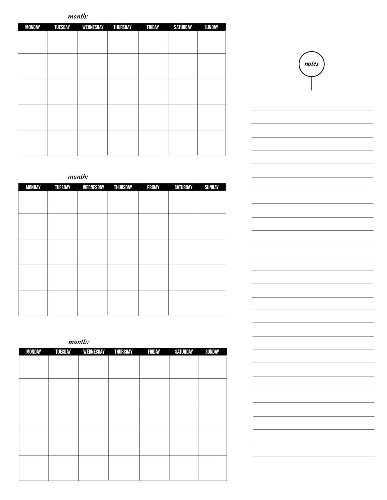 3 Month Calendar Templates Celo Yogawithjo Co Free Printable-3 Month Blank Calendar Template