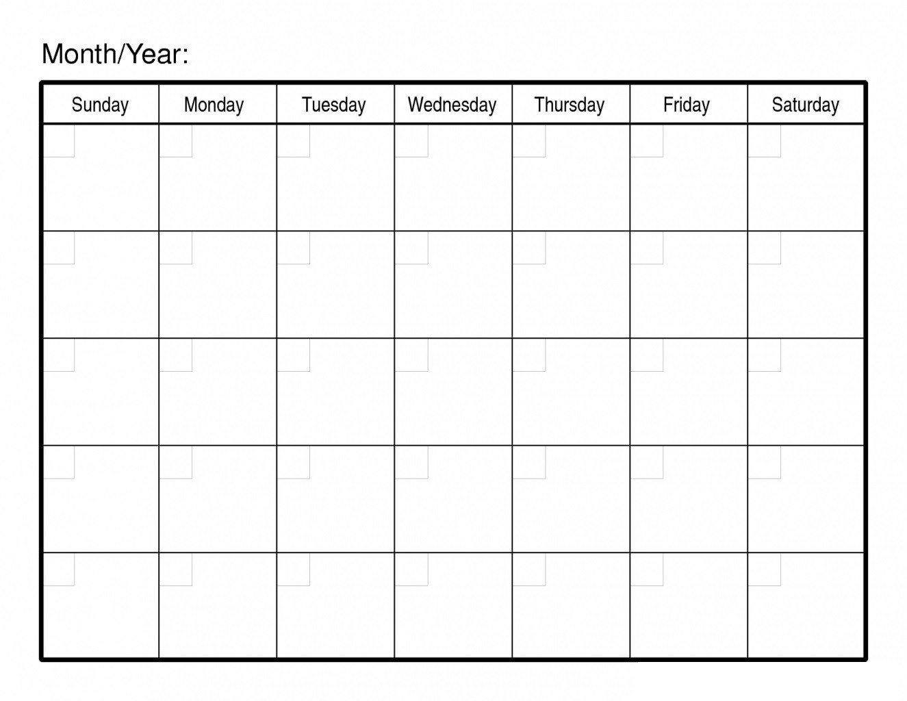 30 Day Free Blank Calendar Printable Template Free Printable-Blank Template For 30 Days