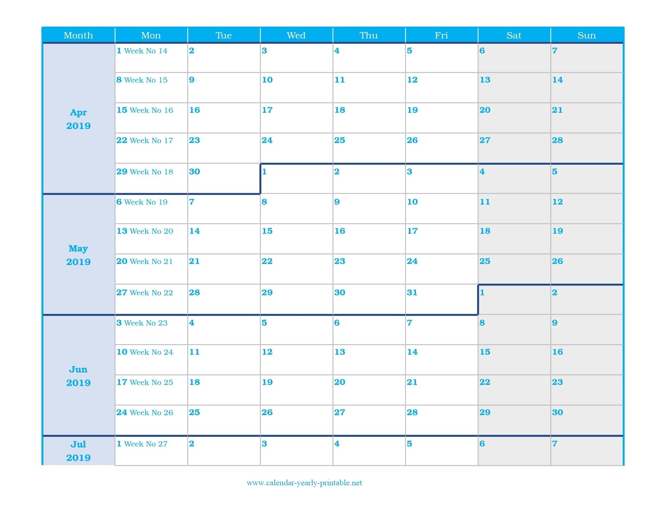 60 Plus Free Weekly Calendar - Calendar Yearly Printable-Calendar No Dates Template
