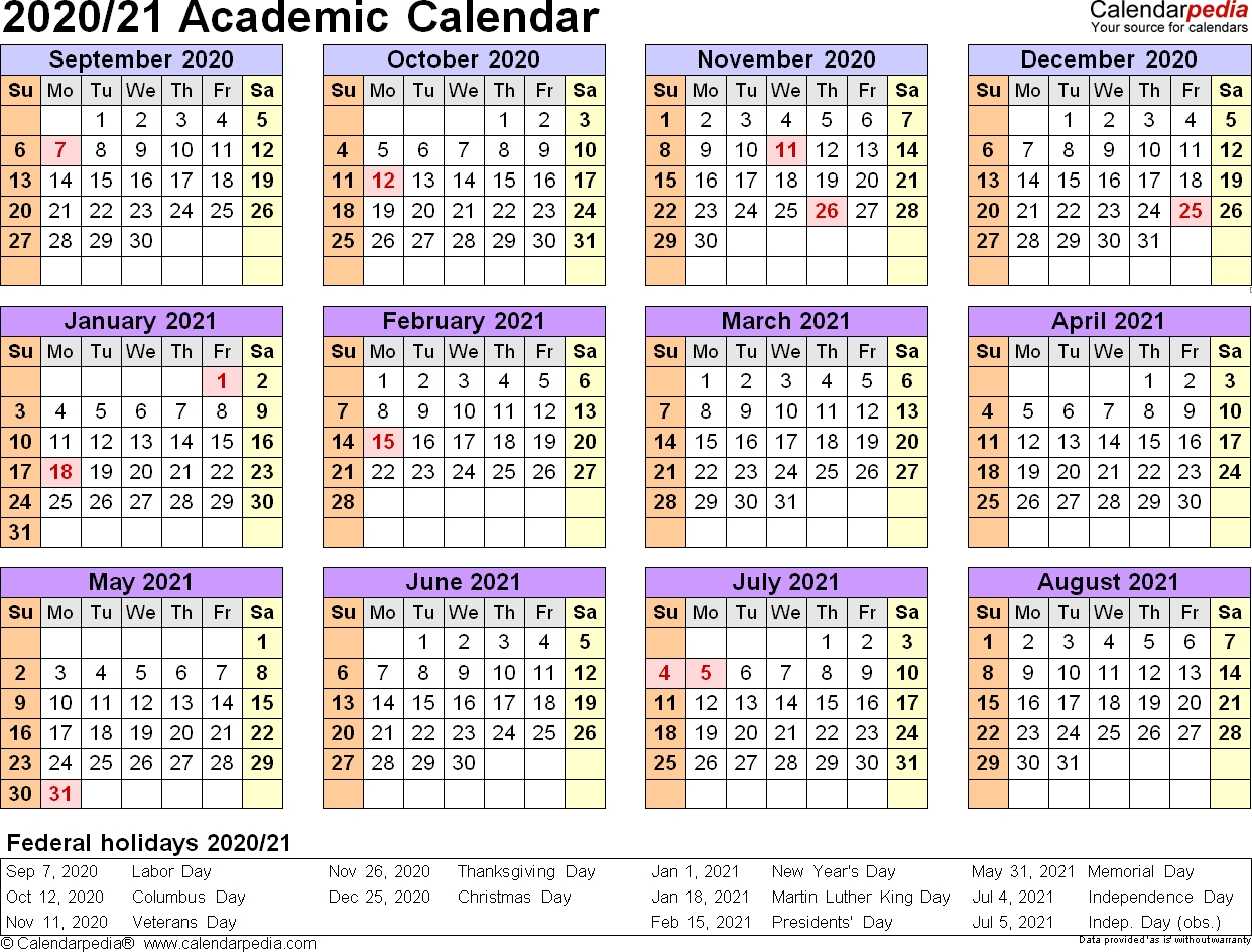 Academic Calendars 2020/2021 - Free Printable Pdf Templates-Blank Calendar Sep 2020 Thru Dec 2020
