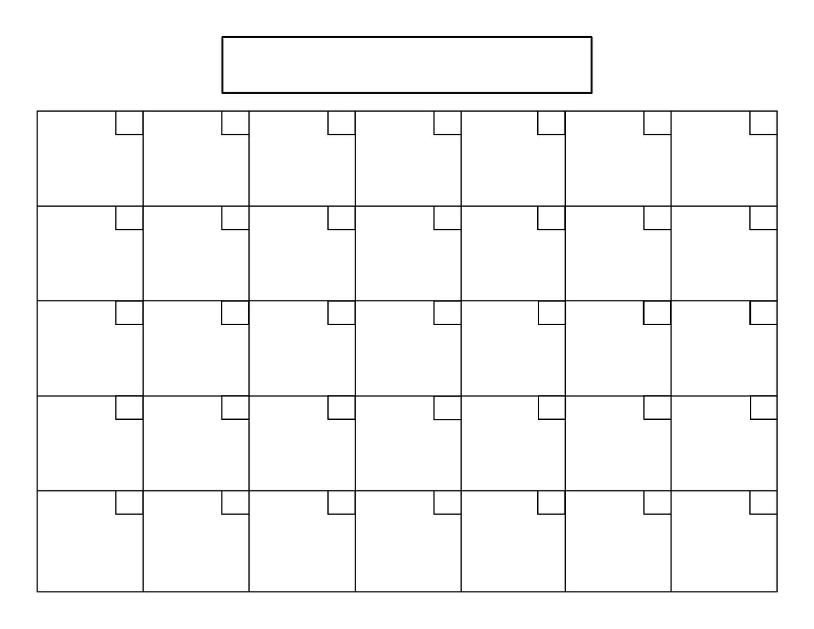 Blank Calendar Grid Printable | Calendar Template Printable-Printable Blank Calendar Grid