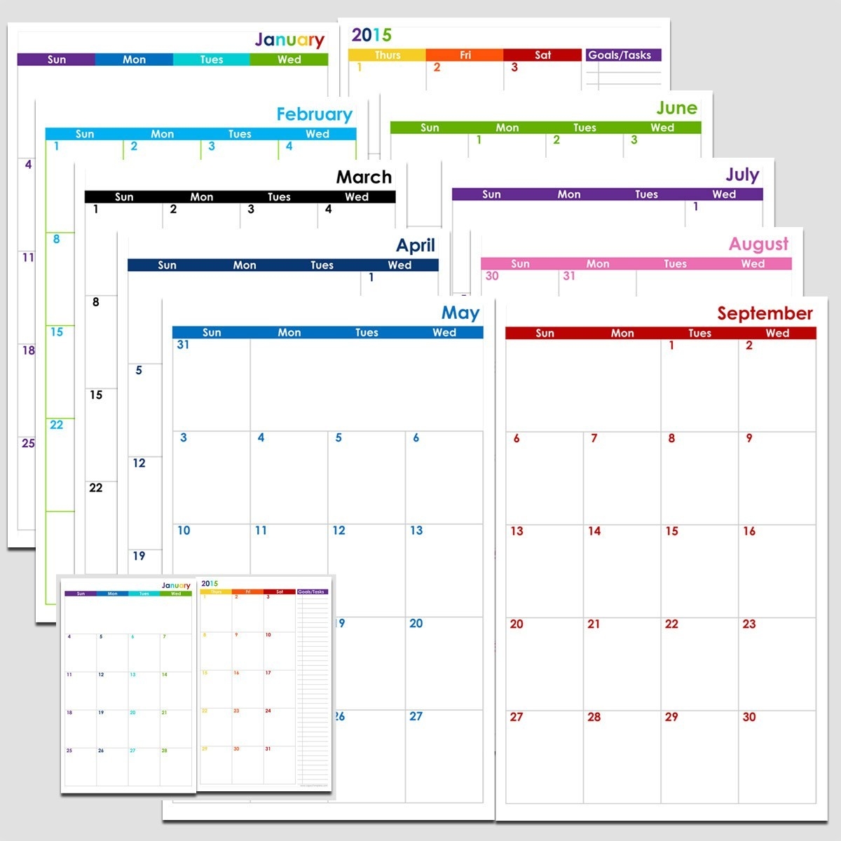 Blank Calendar Template 2 Months Per Page | Sample Customer-Free Printable 2 Page Calendar Blank