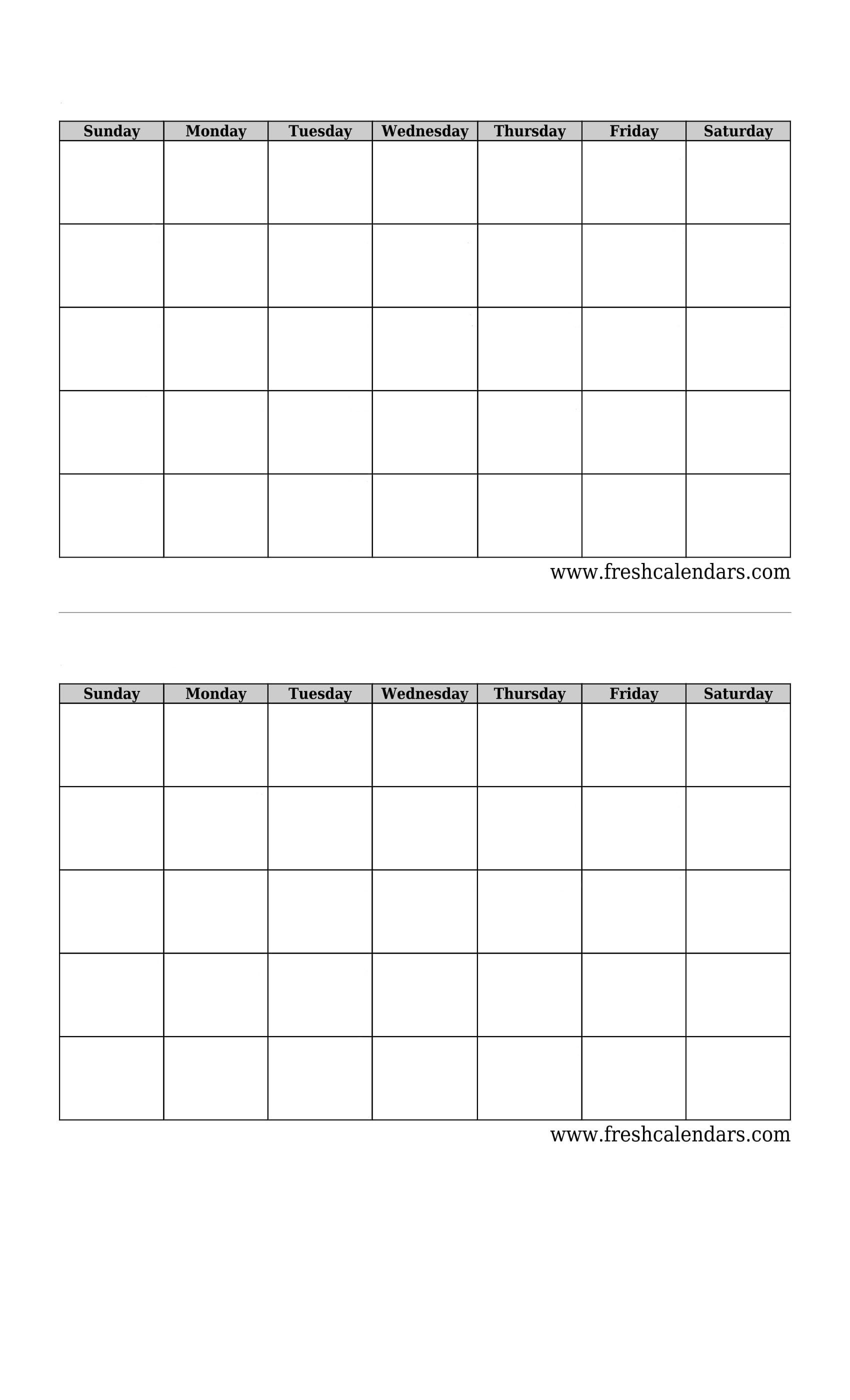 Blank Calendar: Wonderfully Printable 2019 Templates-Blank Calenday Monyh Pages