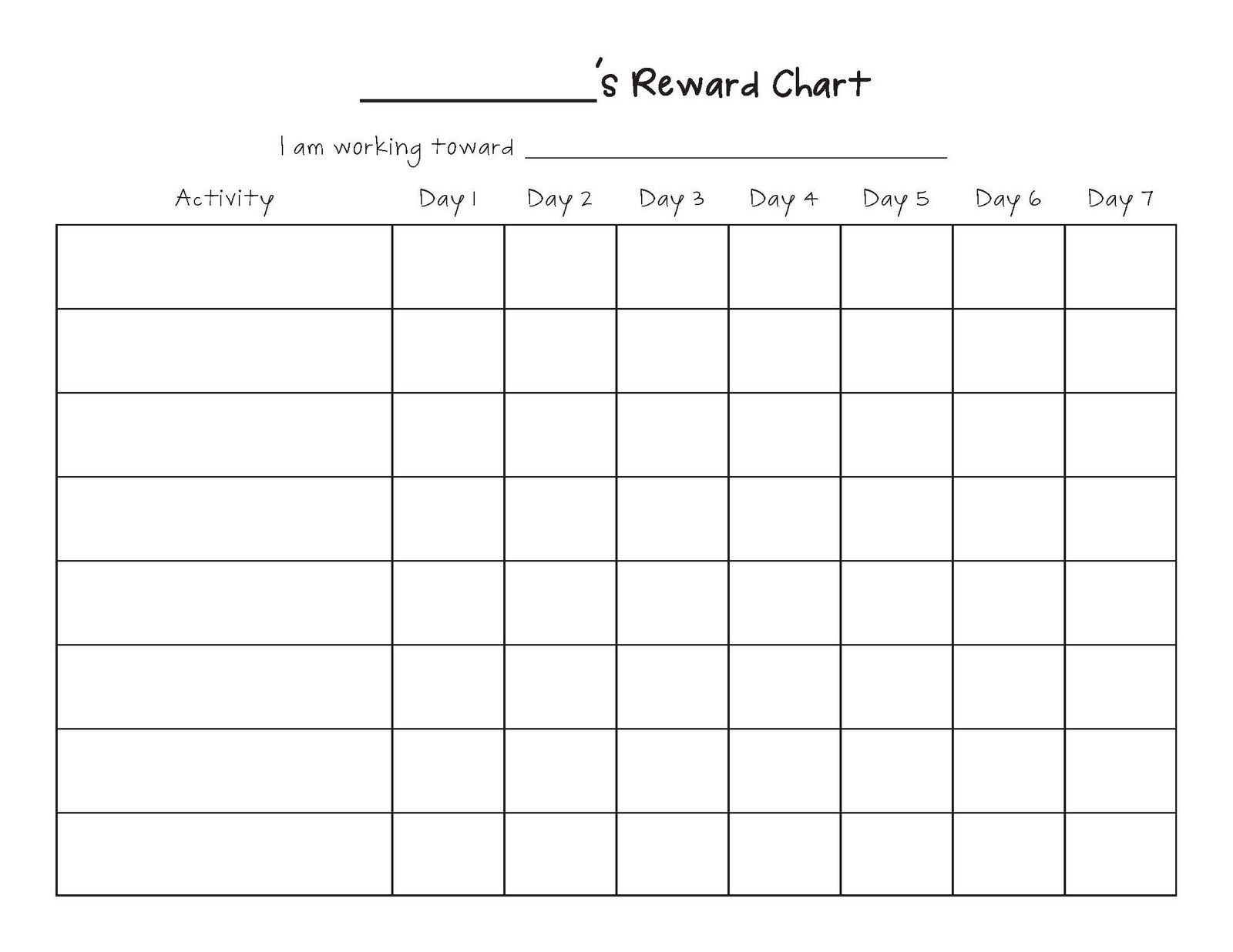 Blank Charts To Print | Chart And Printable World-Free Blank Charts To Print
