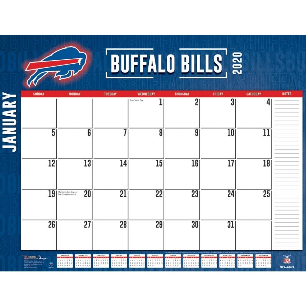 Buffalo Bills 2020 Desk Pad-Calendar 2020 Bills Monthly