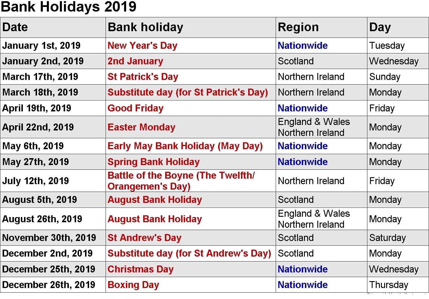 Calendar Holidays In South Africa 2019 • Printable Blank-Holidays In South Africa