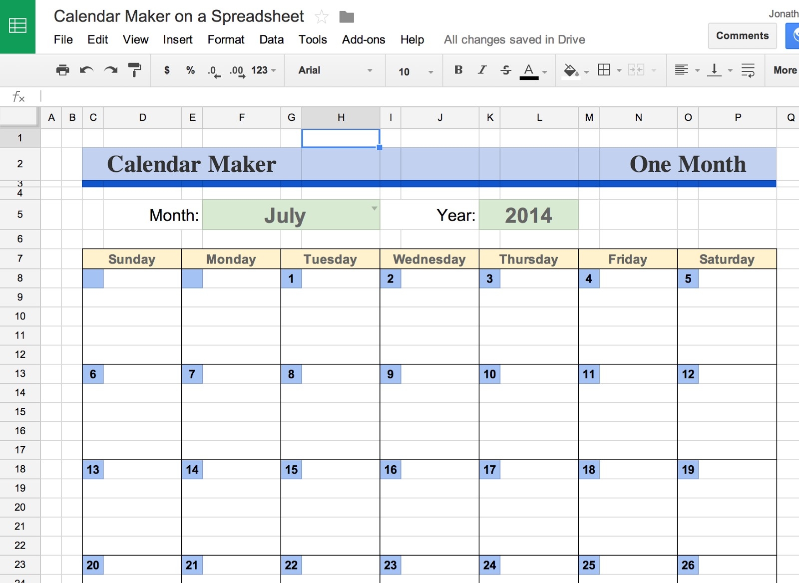 Calendar Template Google Docs Spreadsheet How To Make A-Google Sheets Template School Calendar