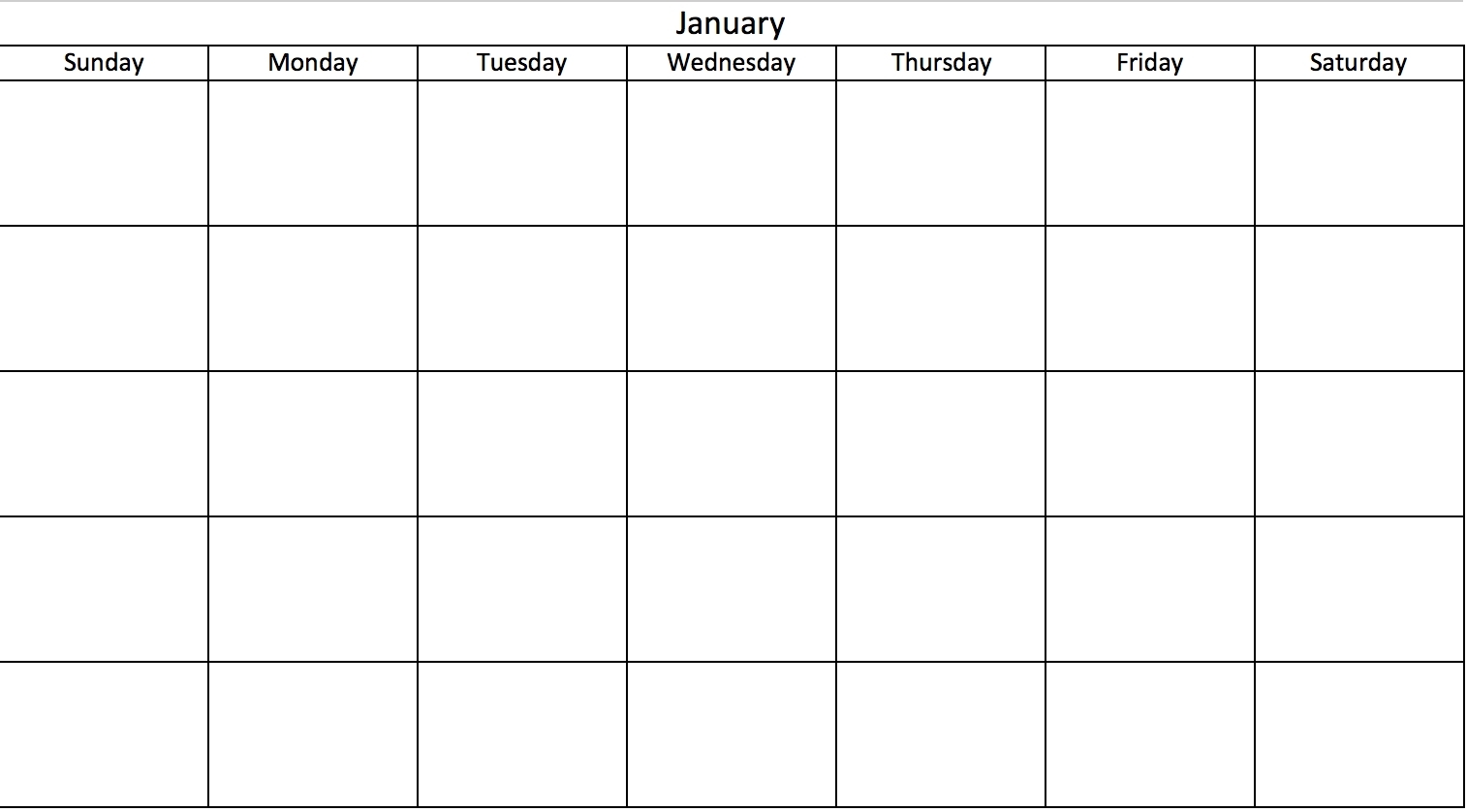 Calendar Template No Year • Printable Blank Calendar Template-Calendar No Dates Template