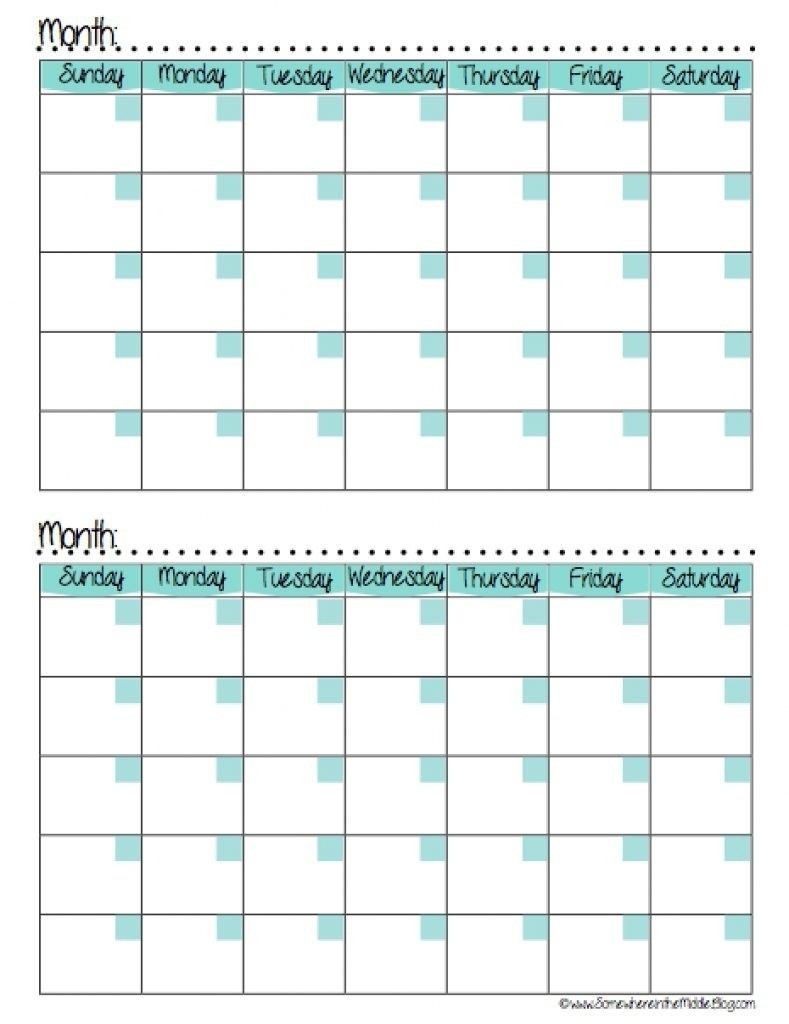 Calendars 2 Months Per Page Seven Photo And Month Calendar-2 Month Blank Calendar Template