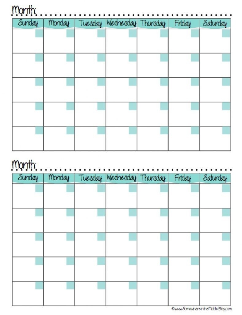 Calendars 2 Months Per Page Seven Photo And Month Calendar-Blank 2 Month Calendar Template