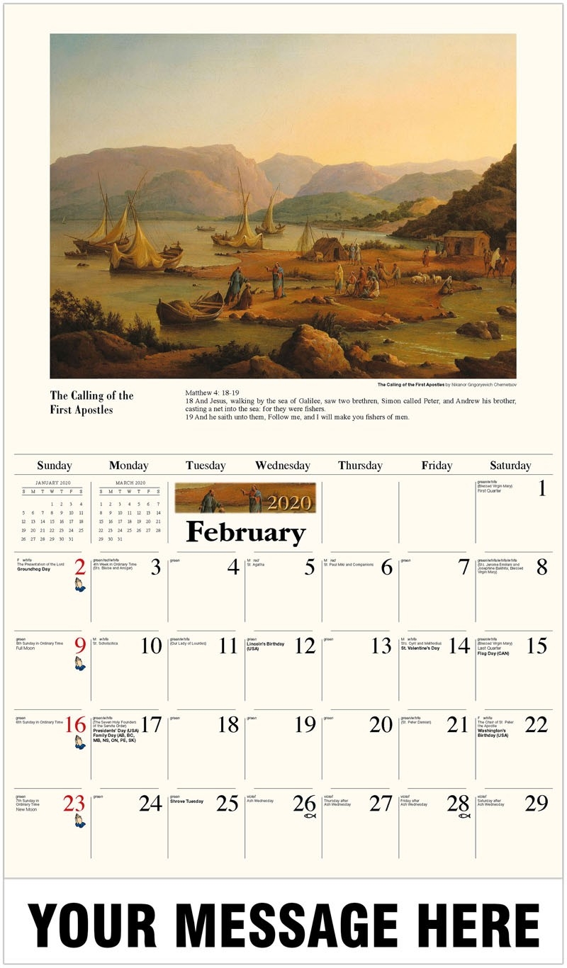 Catholic Inspiration-Monthly Catholic Church Calendar 2020-2020 Year A