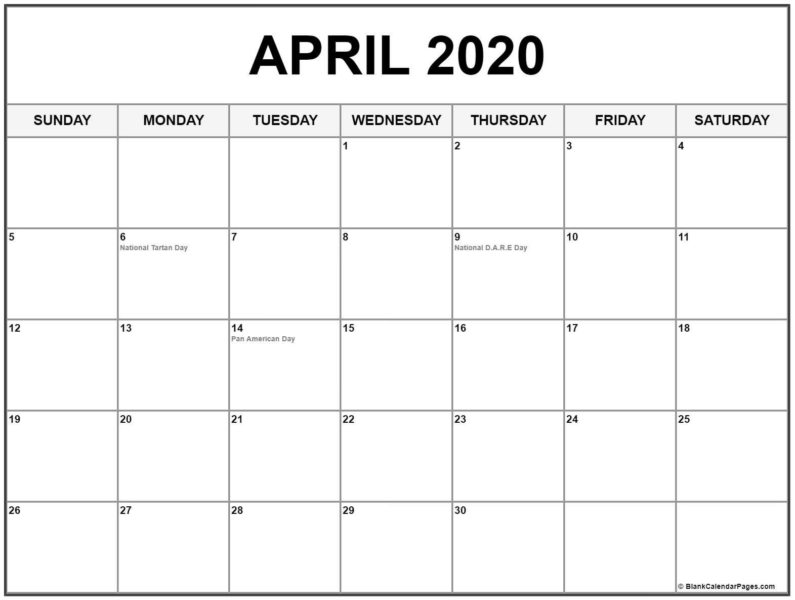 Collection Of April 2020 Calendars With Holidays-2020 Calendar With Religious Holidays