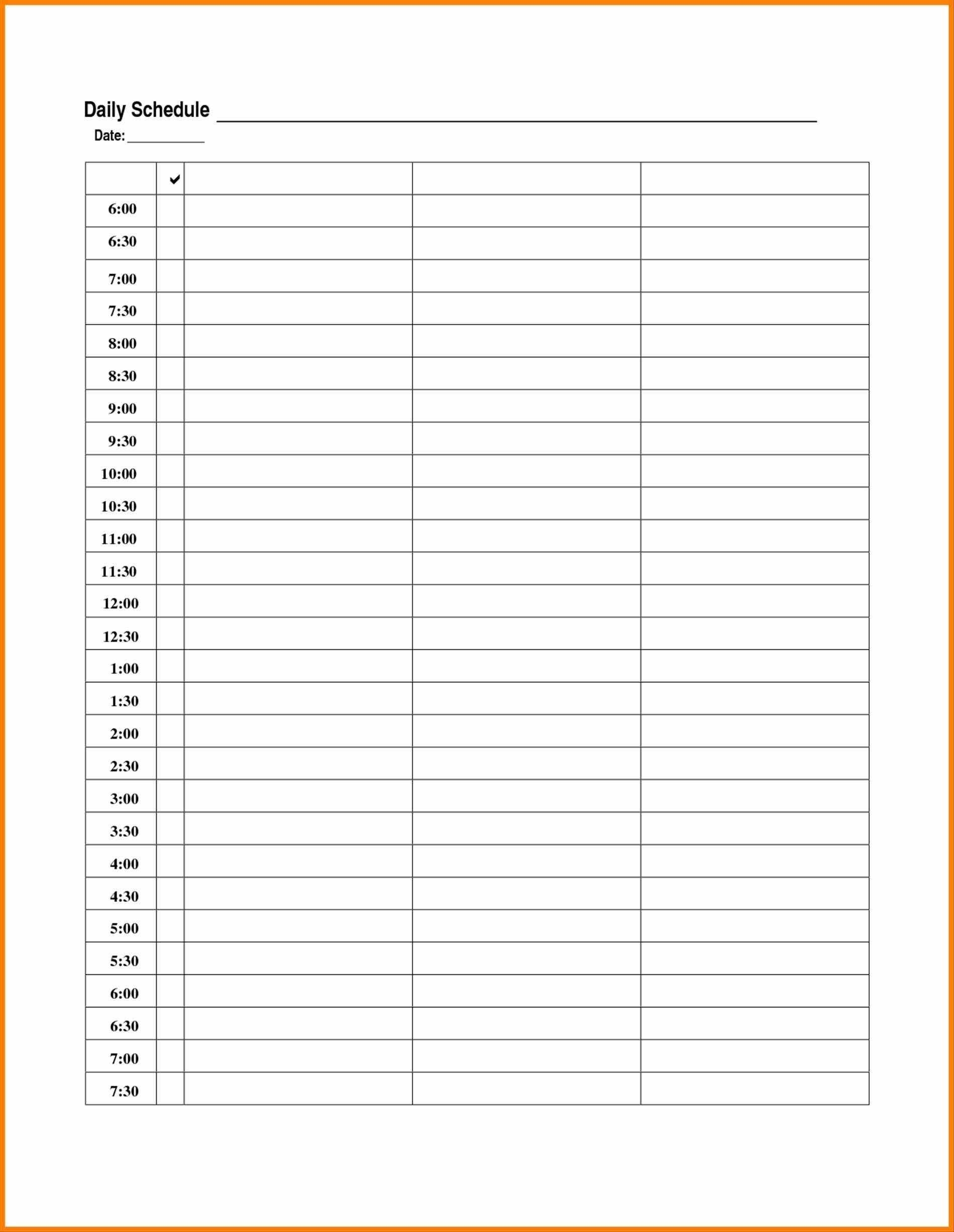 Daily Calendar Excel Template Free Printable | Monthly-Excel Calendar Template 8.5 X 11