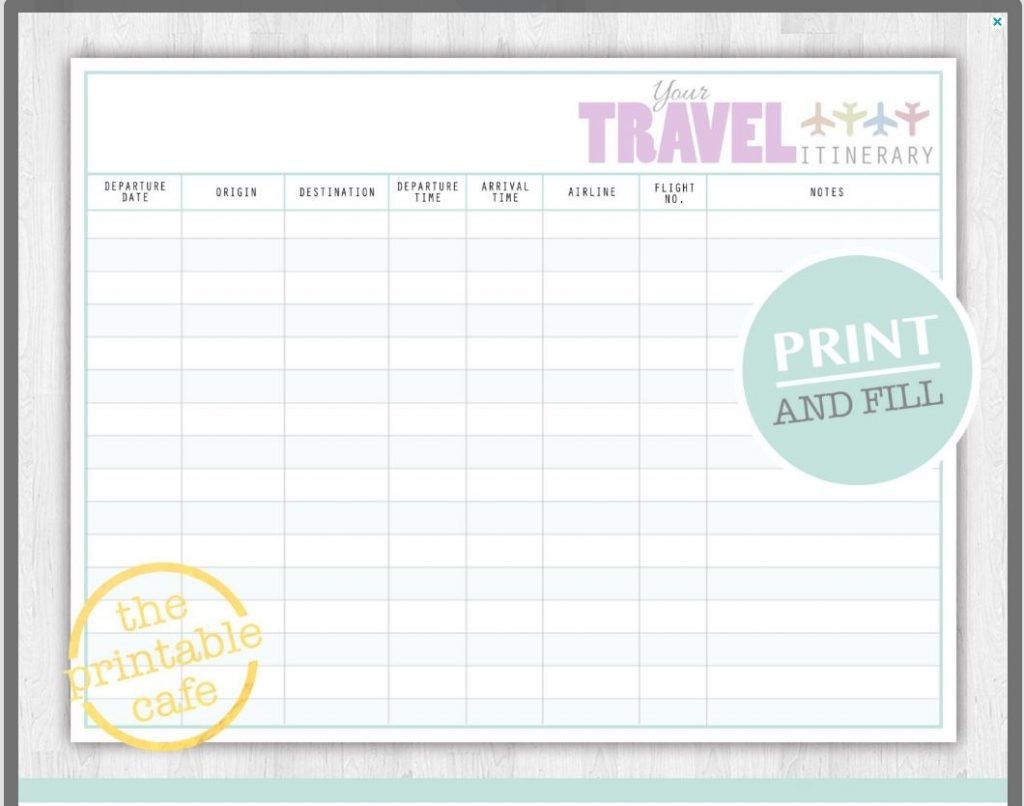 Day Travel Itinerary Template Basic December Disney World 7-Fillable Itinerary Template Disney