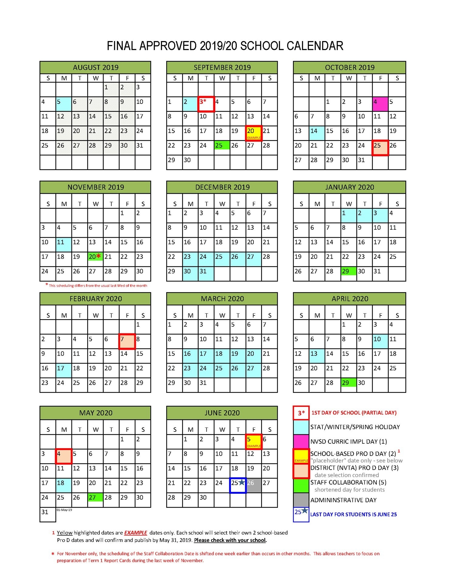 District Calendar - North Vancouver School District-Key West Calendar January 2020