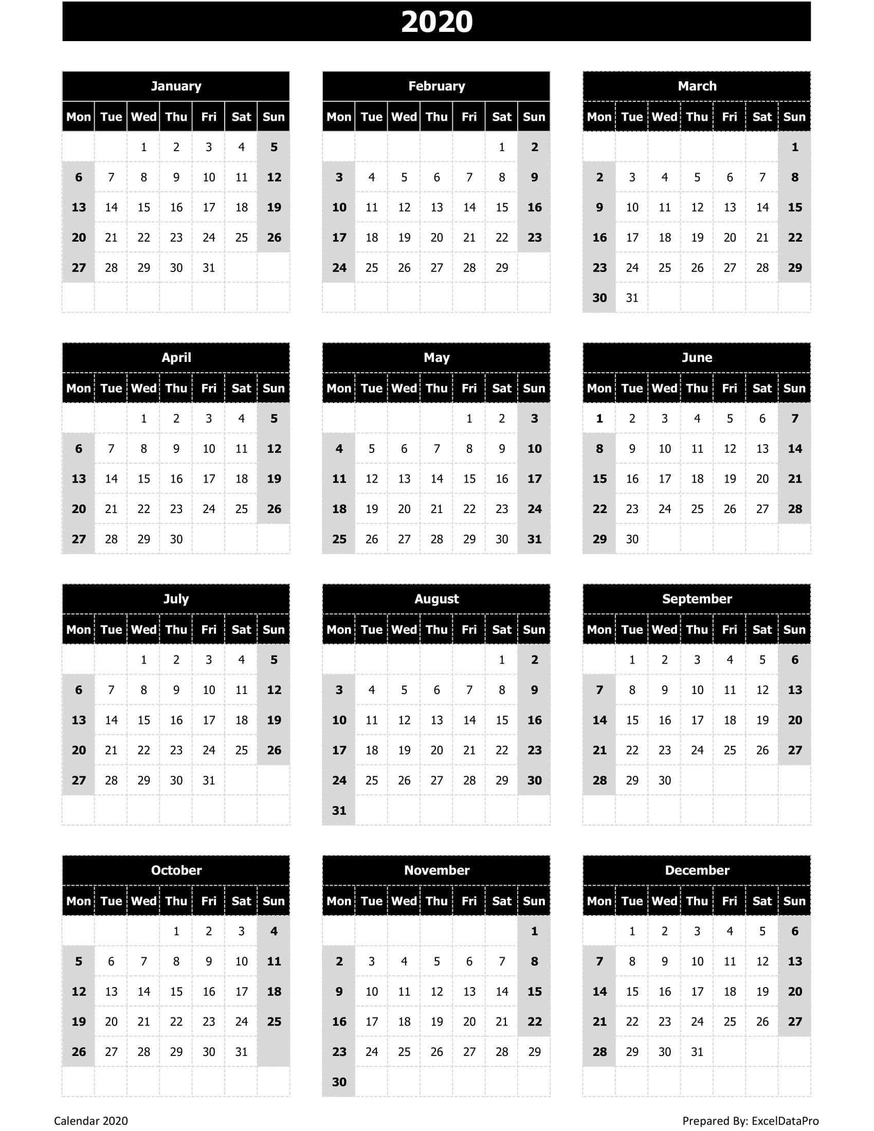 W 9 Template 2020 Calendar Template Printable 6468