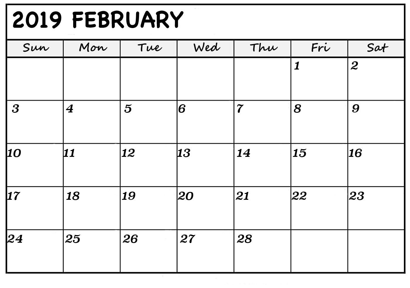 Download February 2019 Printable Calendar Pdf Excel Word-Free Printable Calendars With Cagtholic And Muslim Holidays