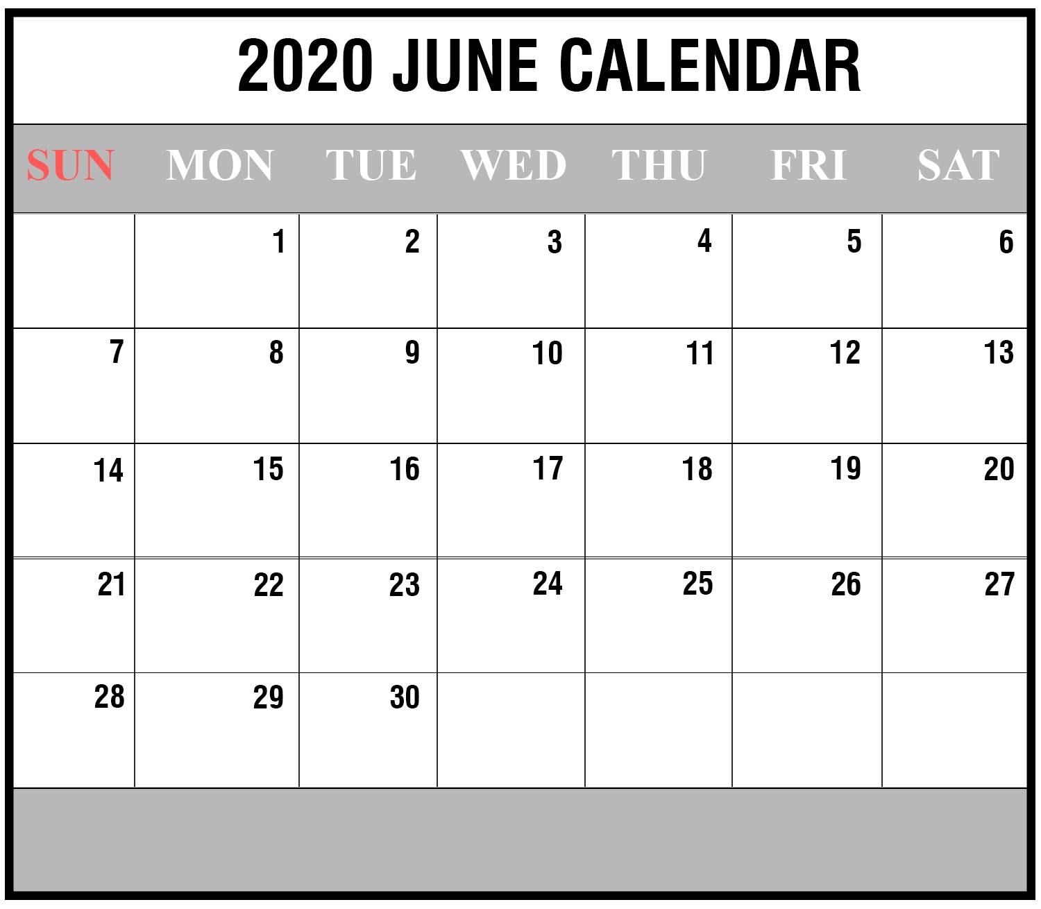 Download June 2020 Calendar Printable Templates {Pdf, Excel-Calendar Template 2020 Printable Free With Prior And Next Month