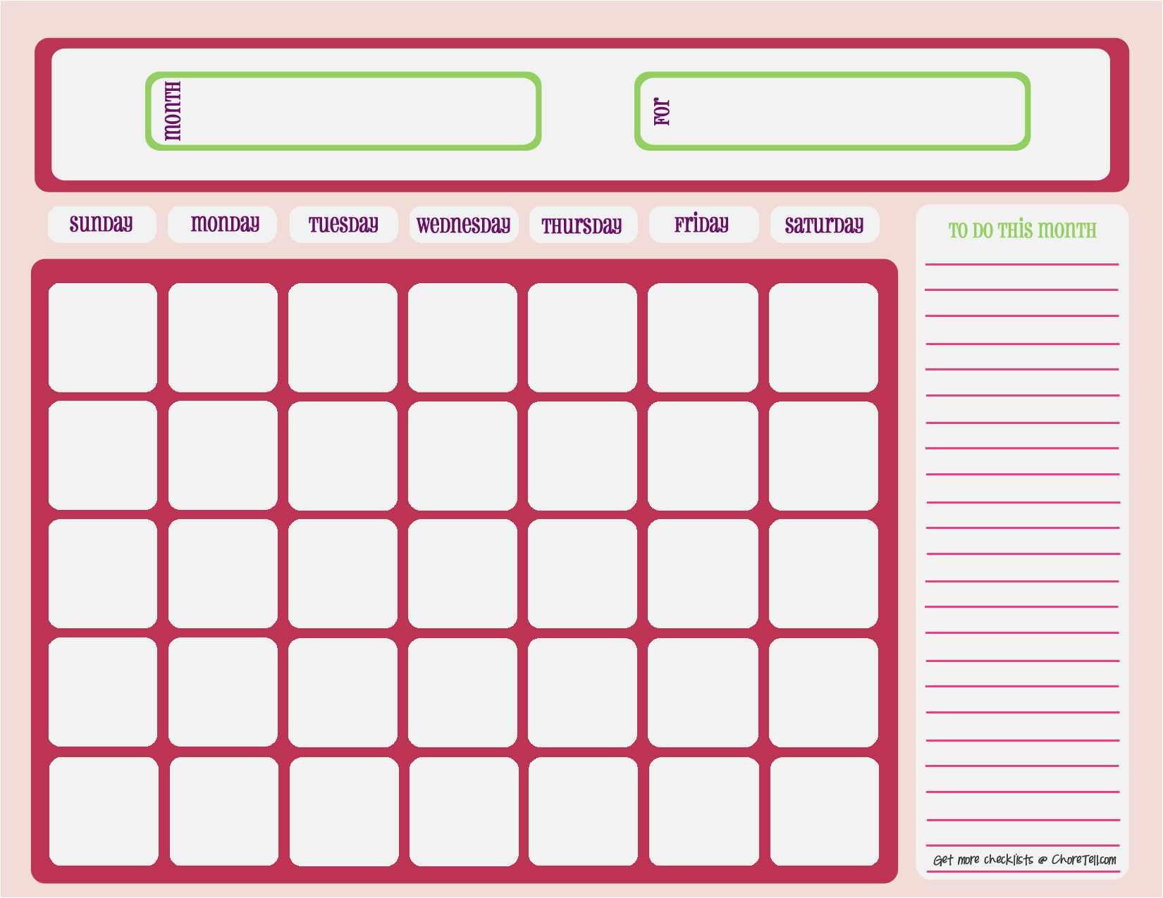 Download Printables Calendars For Kids Lovely Elegant-Lotus Notes Print Blank Calendars